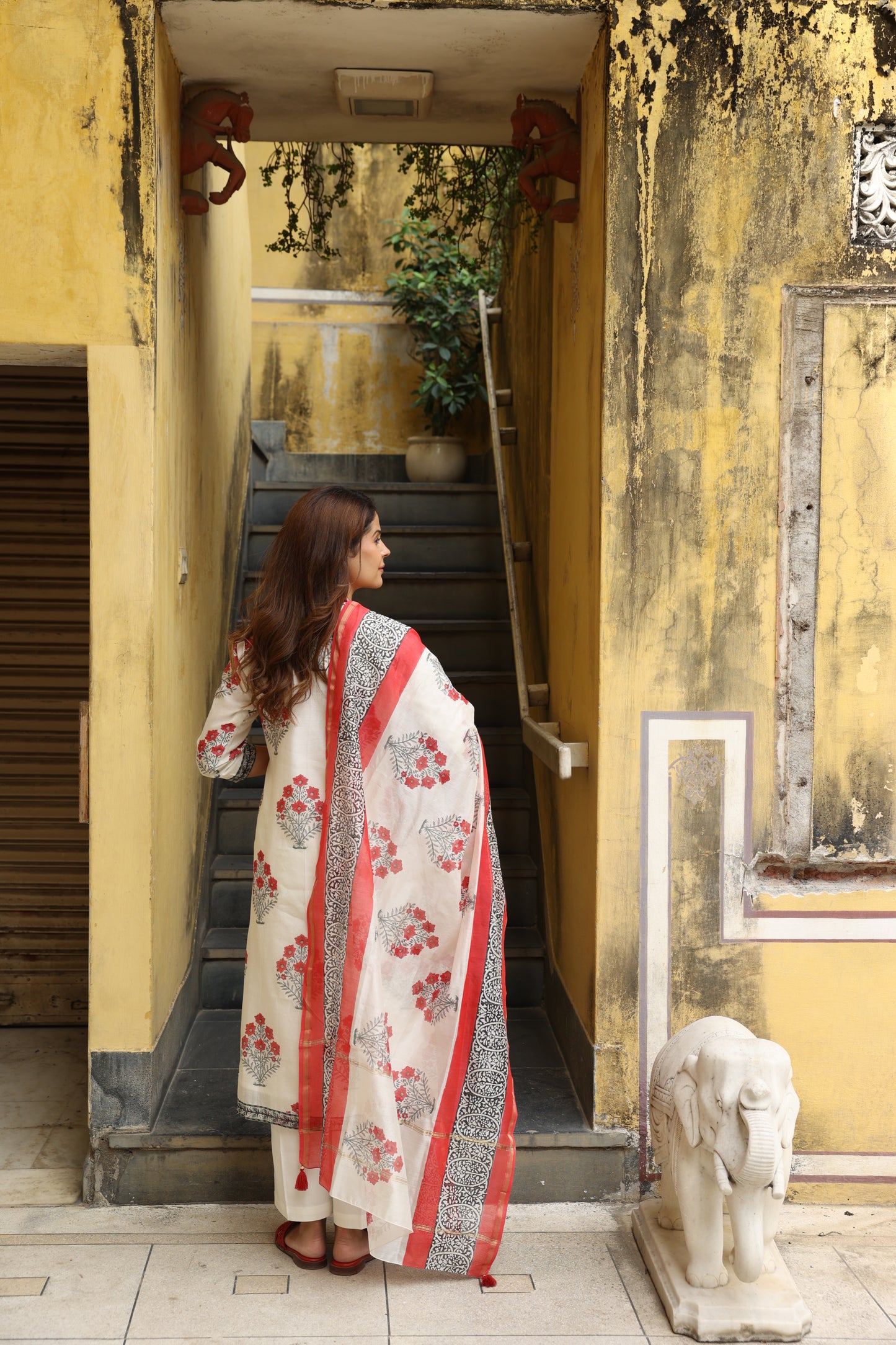 Ruby Muse Chanderi Suit (Set of 3)