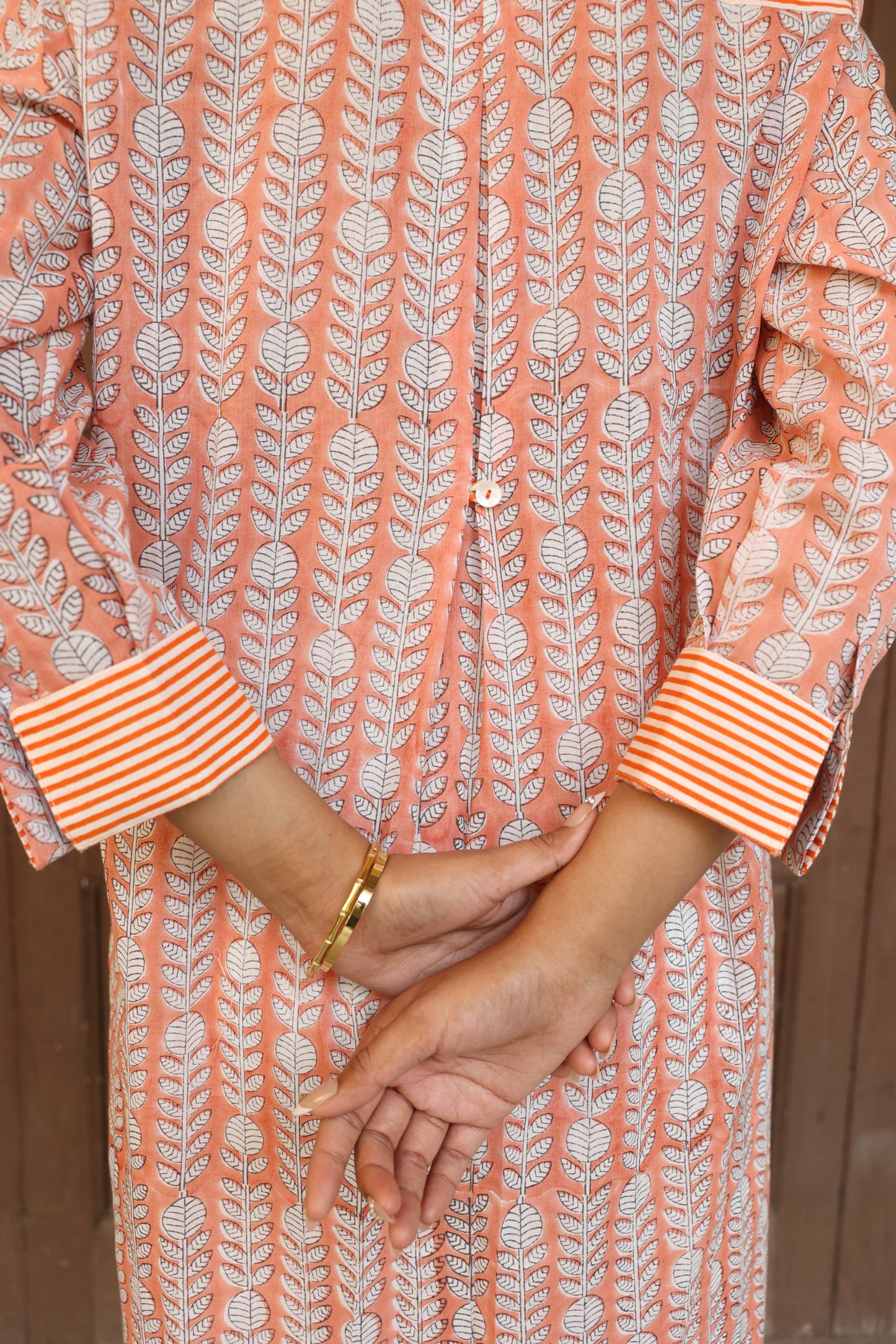 Peach Symphony Kurti