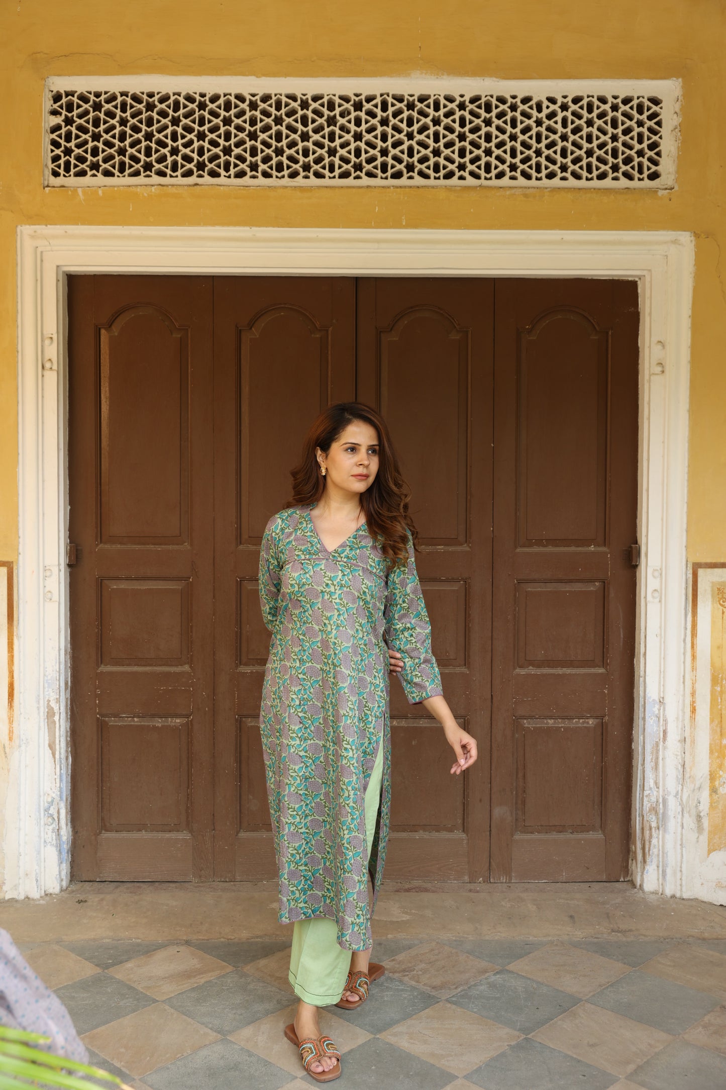Violet Meadow Cotton Suit (Set of 3)