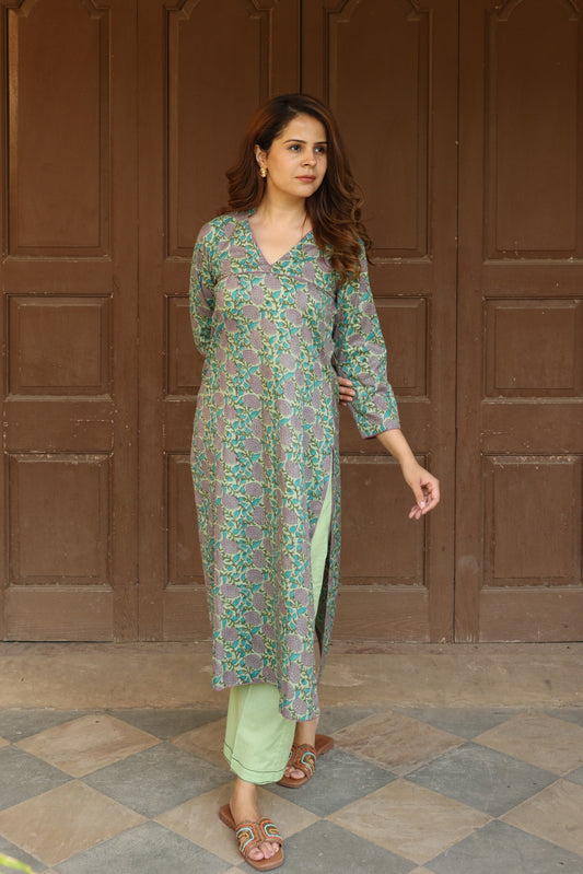 Violet Meadow Cotton Suit (Set of 3)