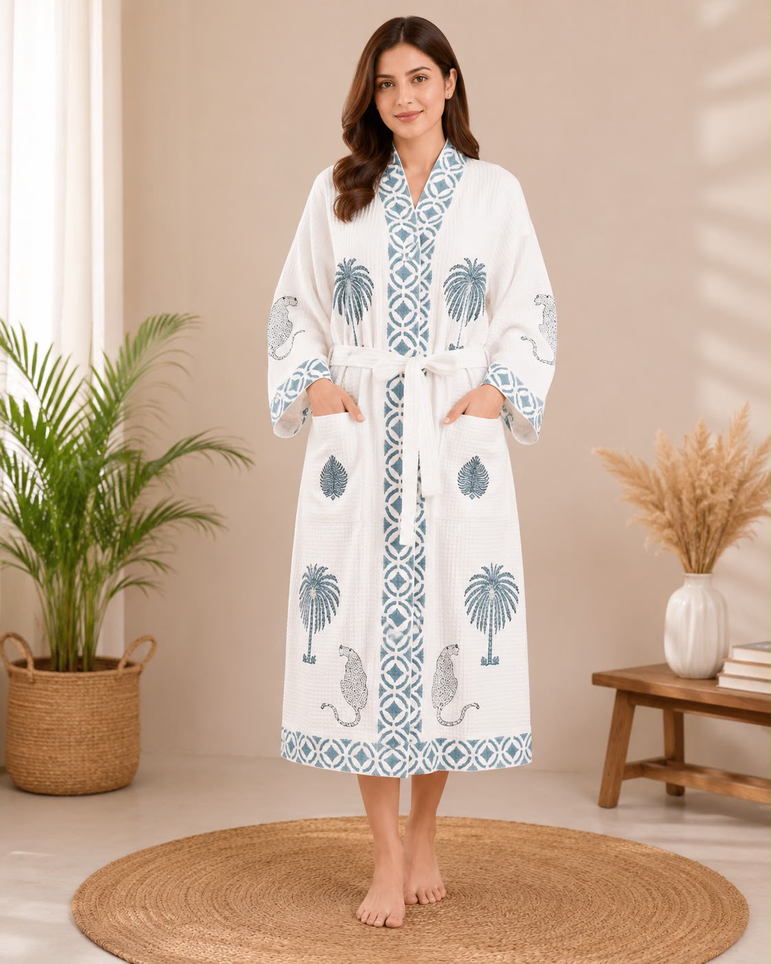 Safari Waffle Cotton Bathrobes