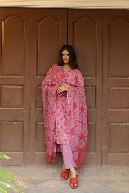 Roselilac Cotton Suit (Set of 3)