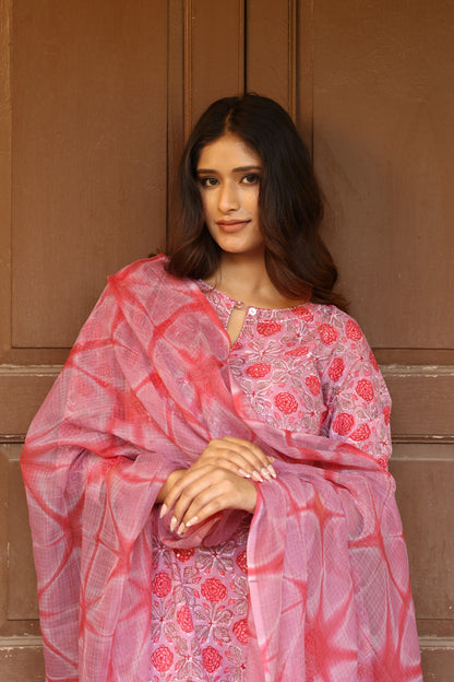 Roselilac Cotton Suit (Set of 3)