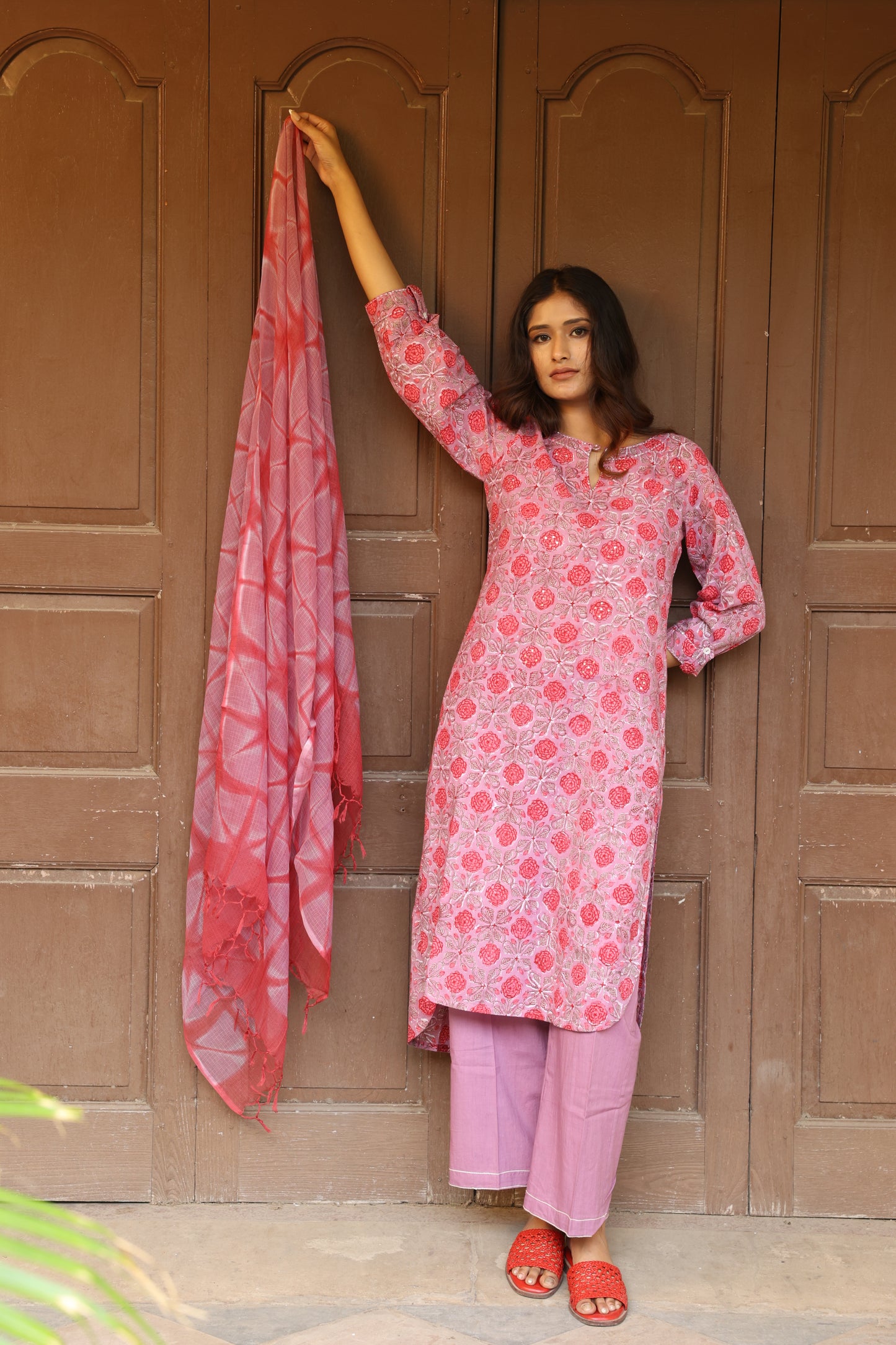 Roselilac Cotton Suit (Set of 3)