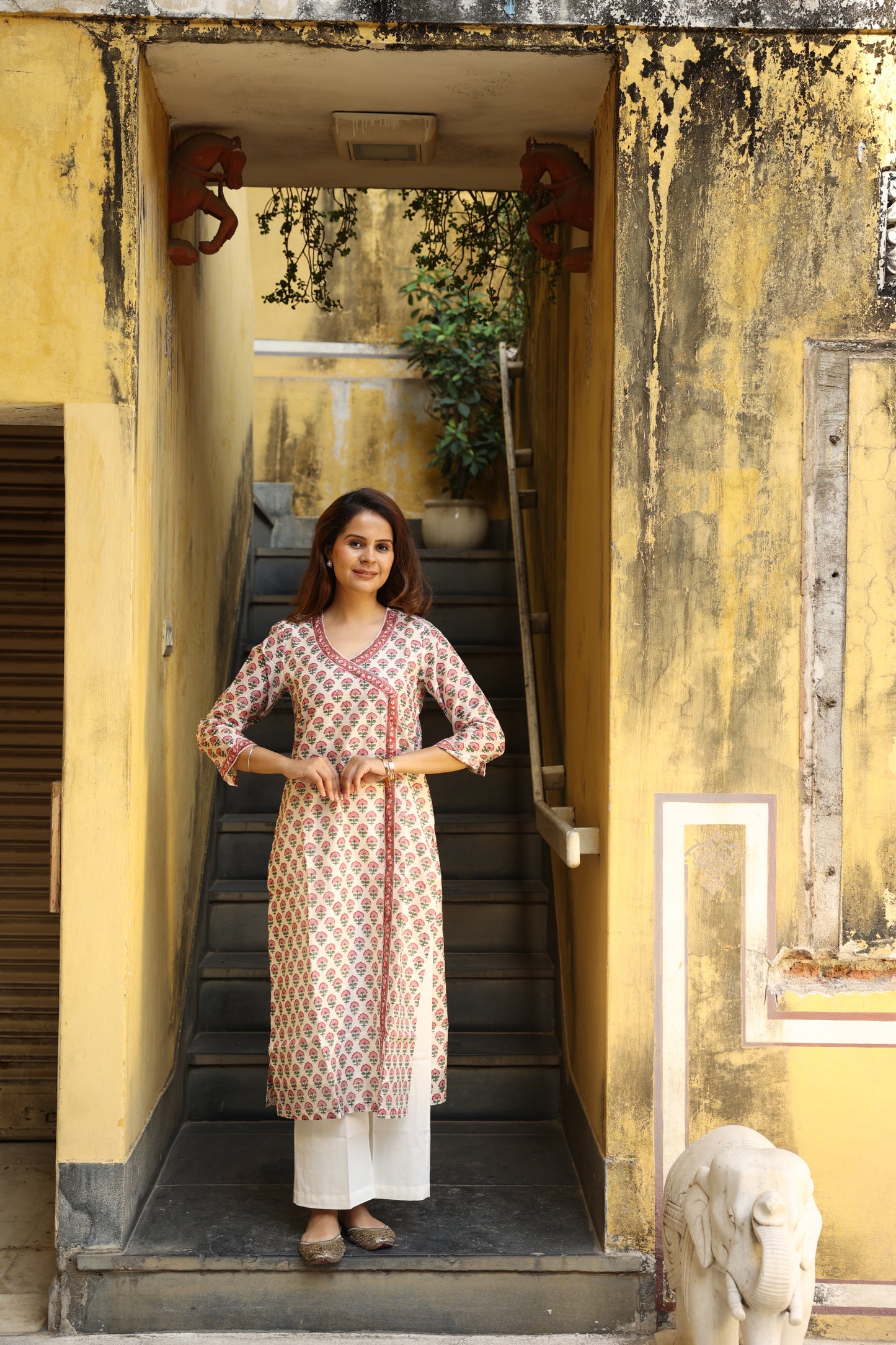 Crimson Chanderi Suit (Set of 3)