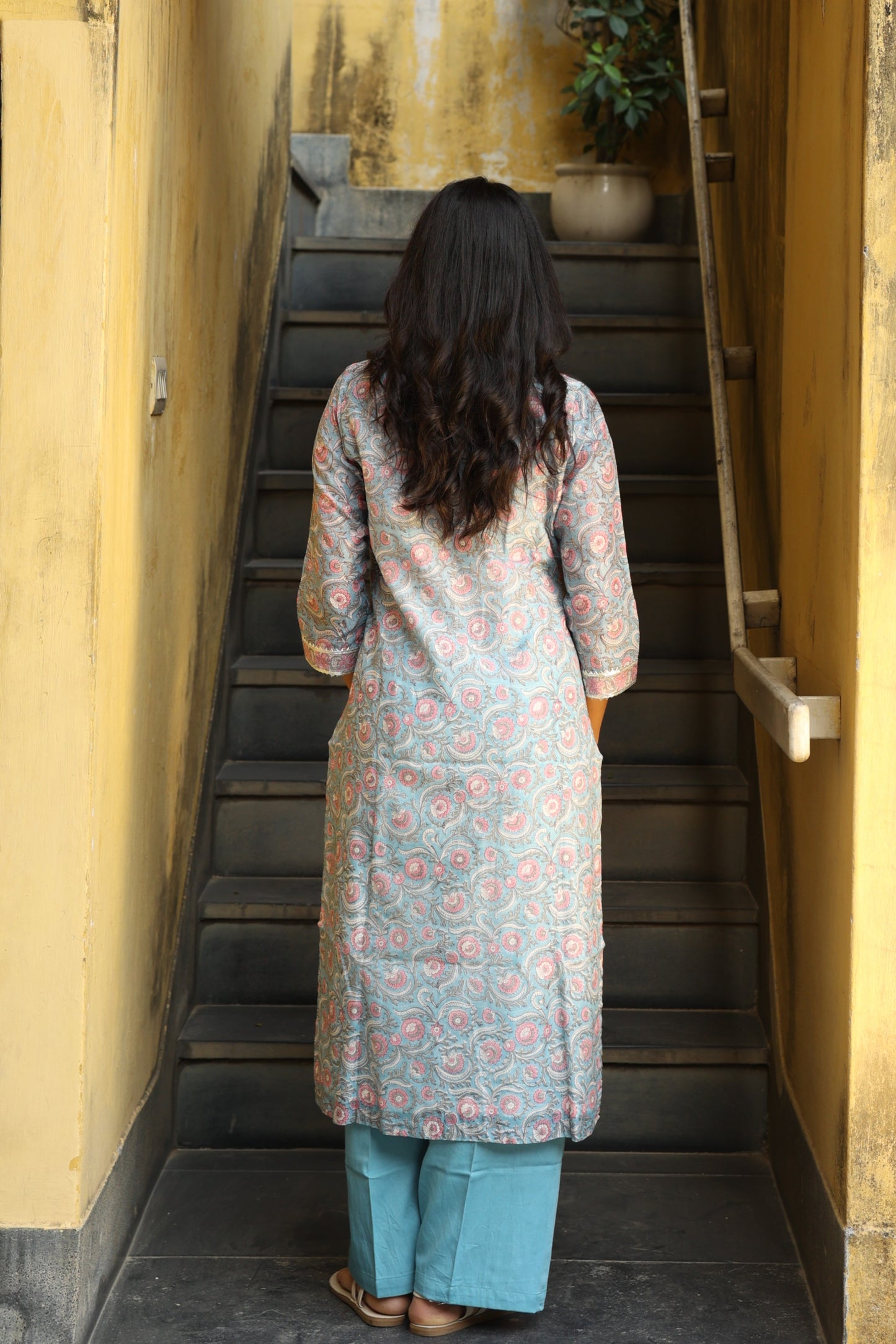 Spring Sky Chanderi Suit (Set of 3)