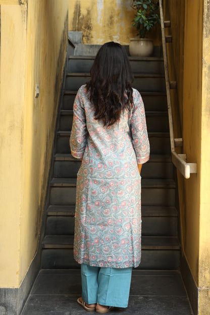 Spring Sky Chanderi Suit (Set of 3)