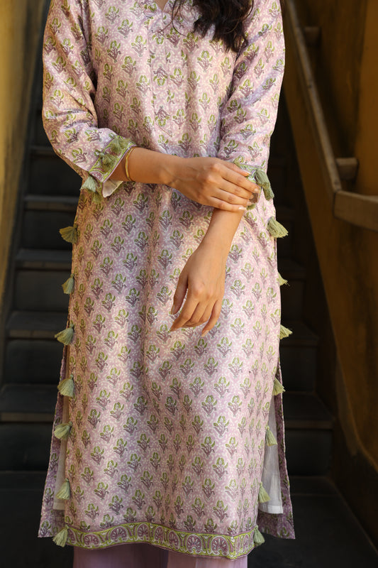 Wisteria Chanderi Suit (Set of 3)