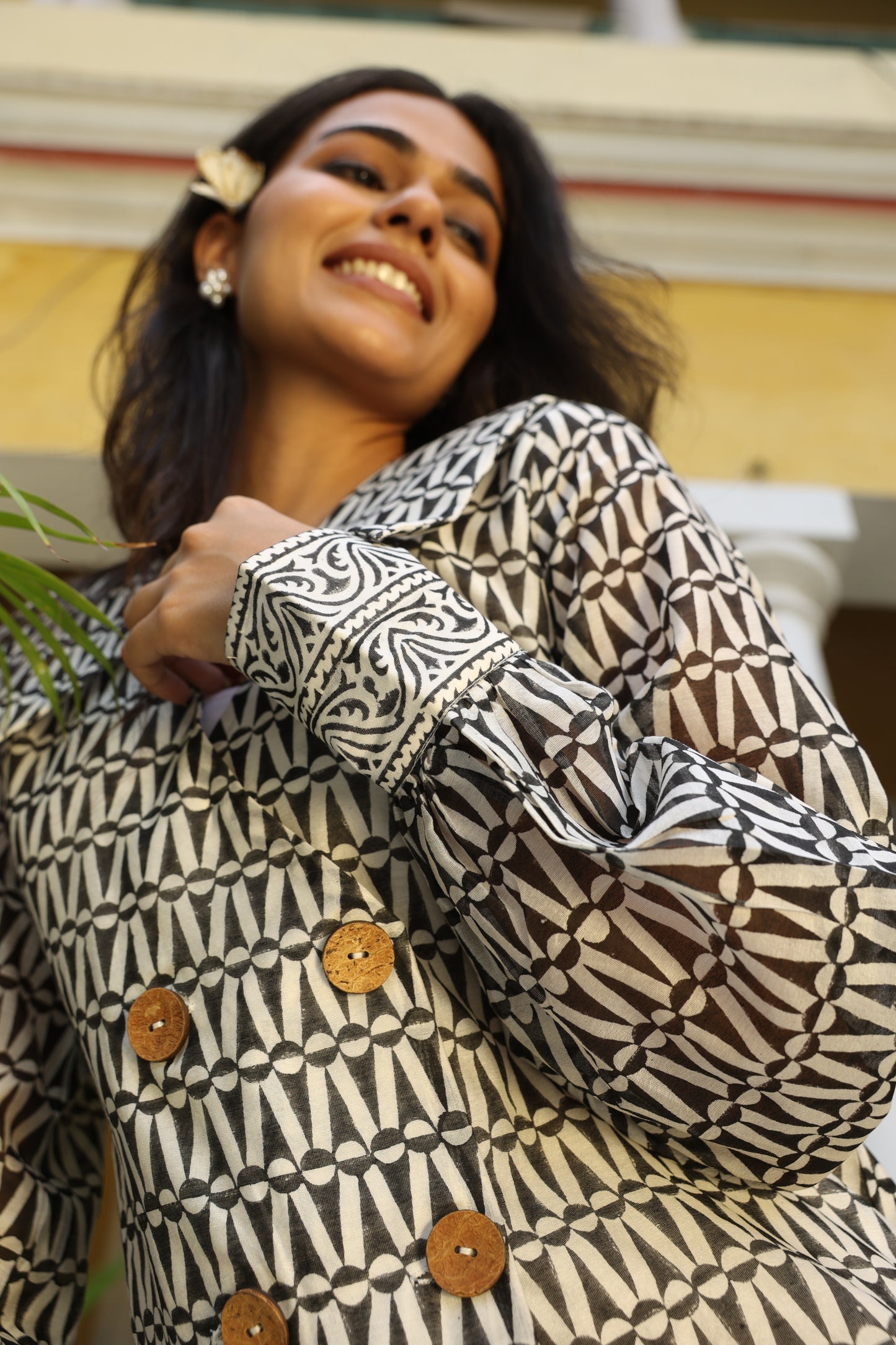 Maroon Chanderi Block Printed Co-Ord Set (Set of 2)