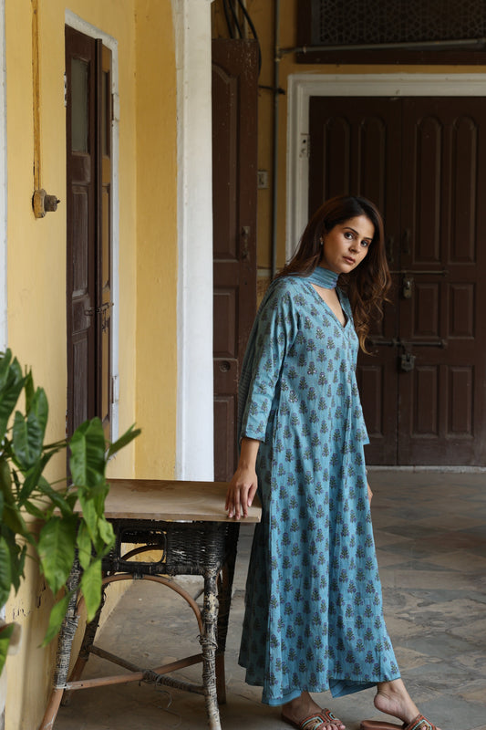 Azure Cotton Suit (Set of 3)