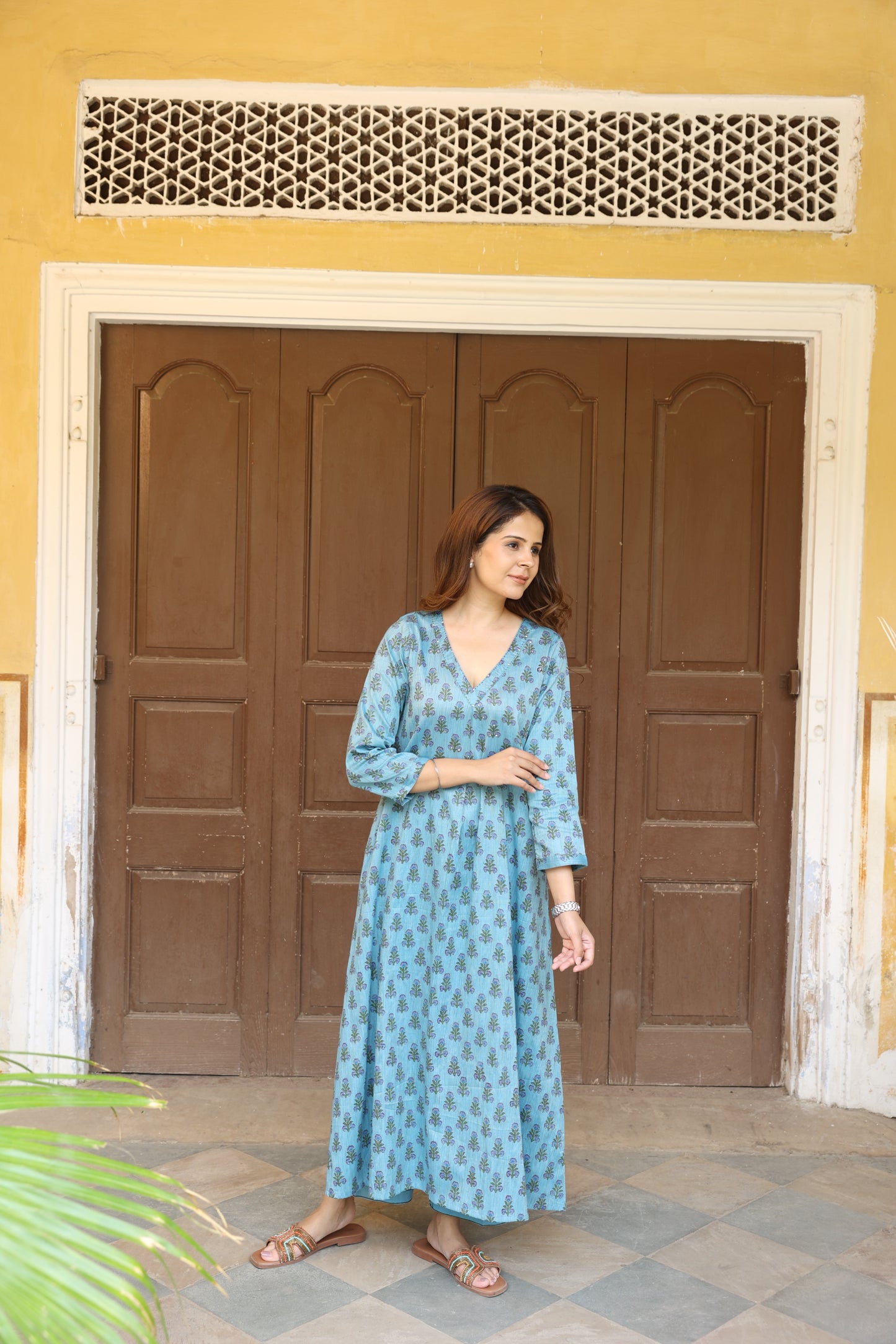 Azure Cotton Suit (Set of 3)