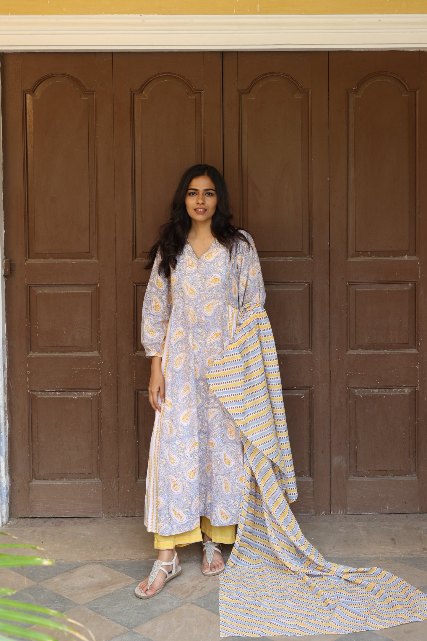 Meadow Anarkali Set (Set of 3)