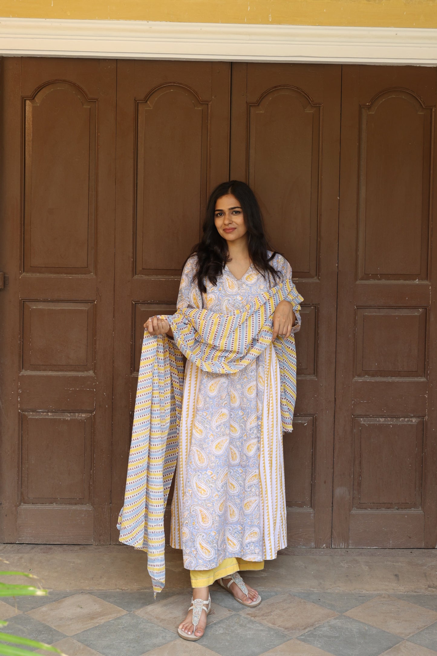 Meadow Anarkali Set (Set of 3)