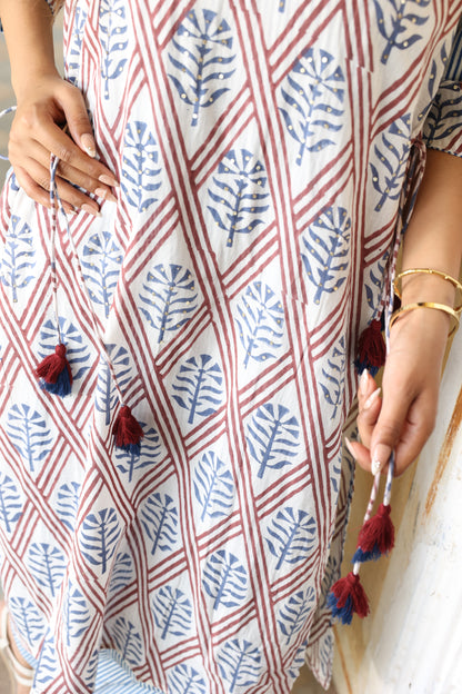 Blue Stripes Overlay Style Co-Ord Set (Set of 3)