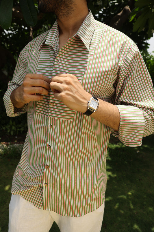 Sage Stripe Shirt