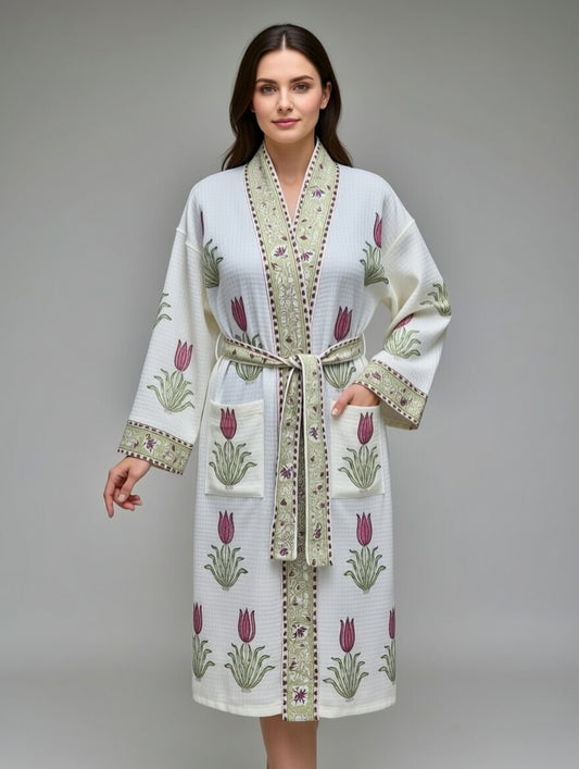 Tulip Waffle Cotton Bathrobes